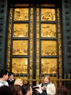 Paradiespforte des Baptisteriums Don Giovanni in Florenz, erstellt von Lorenzo Ghiberti. Foto: Gert von Hassel, TUM © Gert von Hassel/TU Muenchen  Paradiespforte Florenz